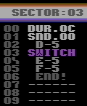 Sector Editor: SWITCH reset by END
